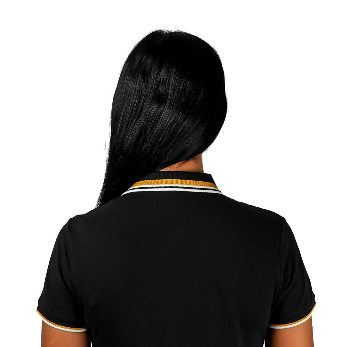 قميص بولو نسائي كلاسيكي من القطن بيكيه - قصة ضيقة، تفاصيل مطرزة