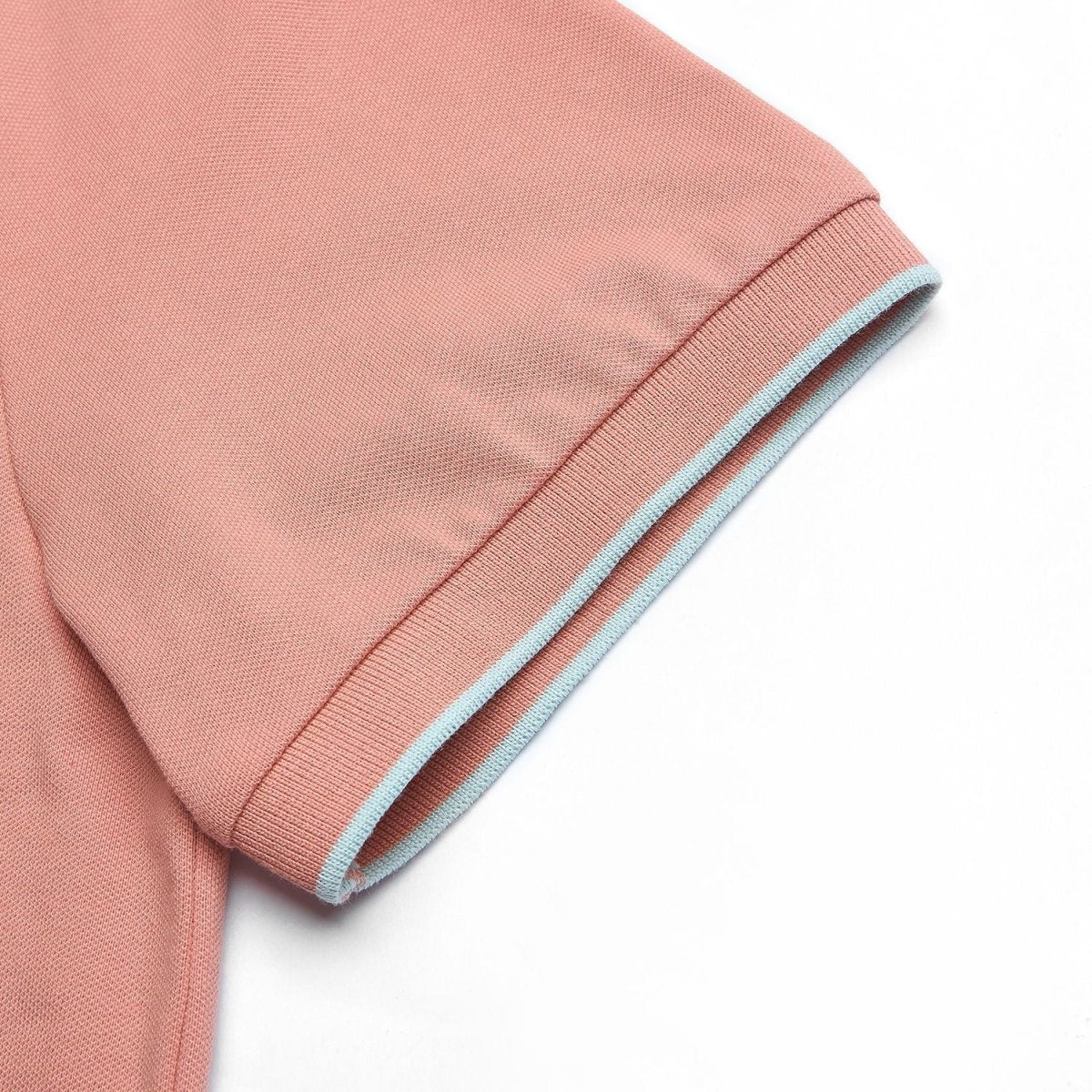 Men's Slim Pique Cotton Lycra Solid Polo with Flat Knit Collar