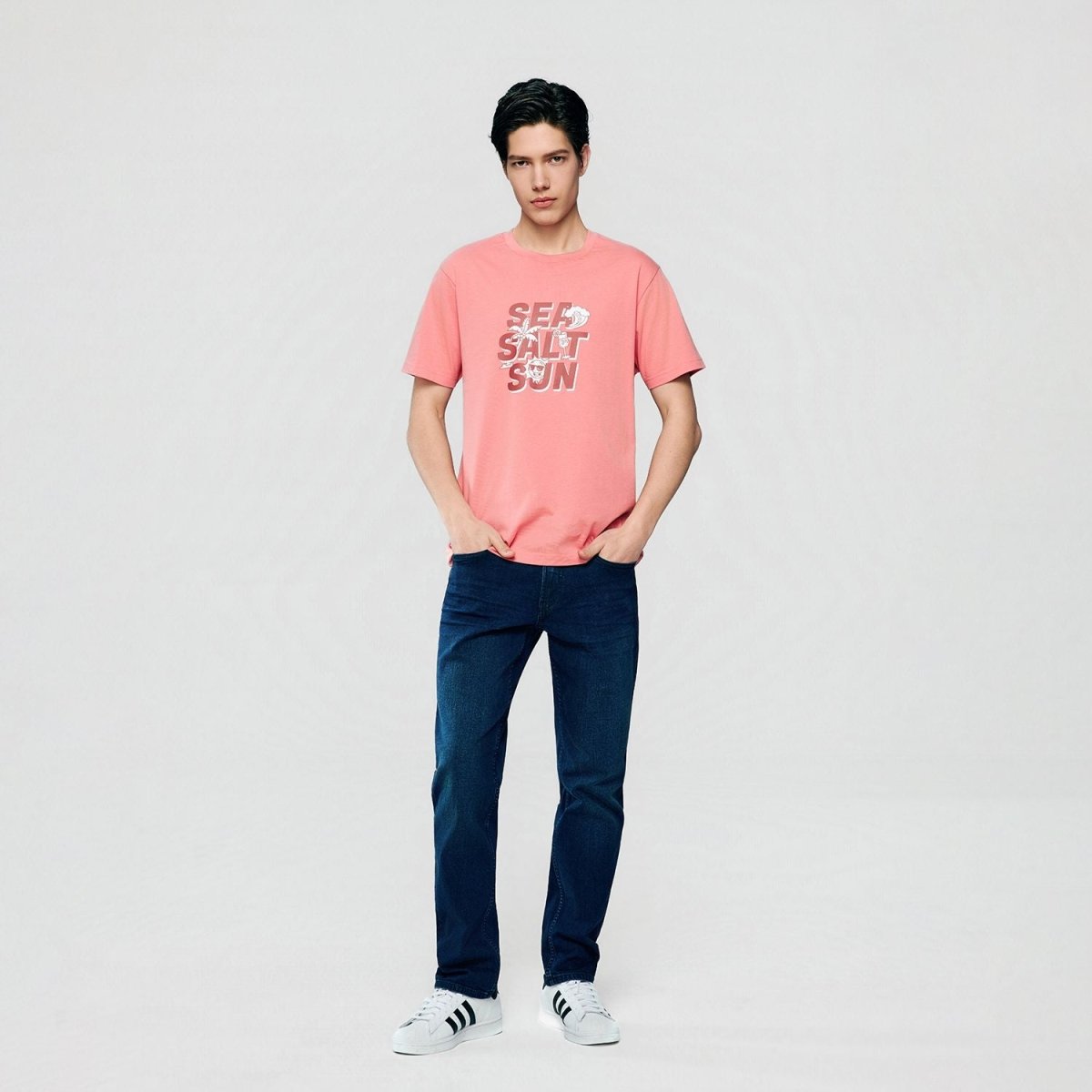 Men's Cotton Jersey Crew Neck Print Tee