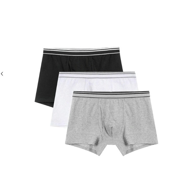 Men's Cotton Spandex Jersey 3-Pack Trunks