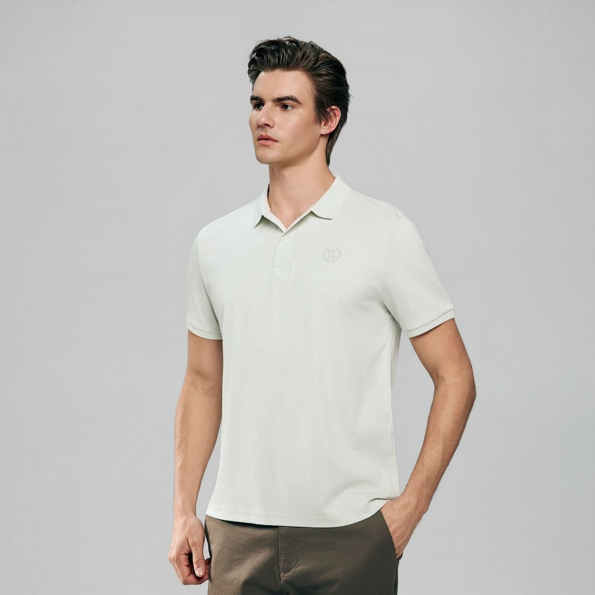 Men Slim Liquid Touch Cotton Polo Shirt