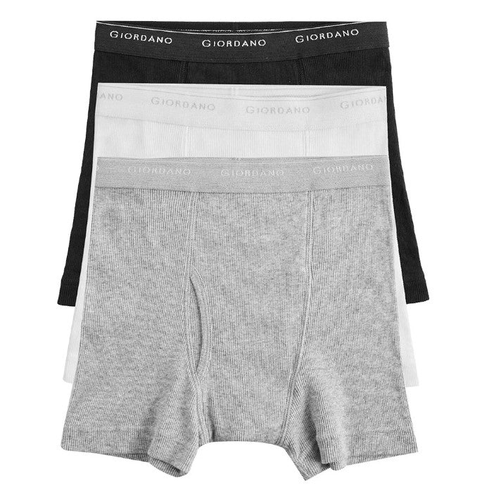 Men's Cotton Rib Regular Trunks 3-Pack