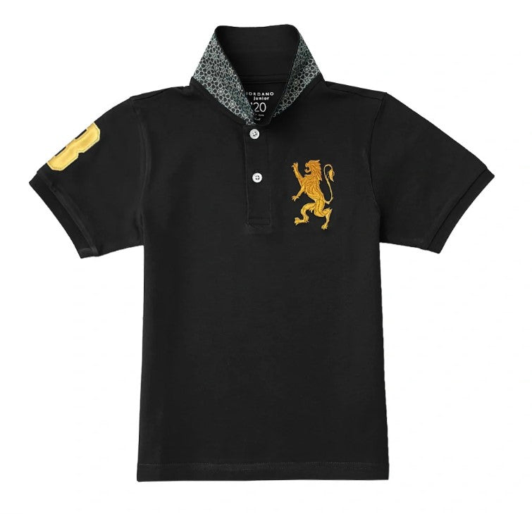 Kids' Lion Polo: 3D Embroidery, Comfort Piqué, Classic Style