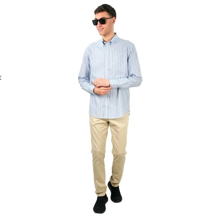 Men's Wrinkle-Free Long Sleeve Cotton Oxford Shirt