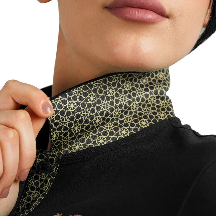 قميص بولو نسائي من القطن والليكرا بتطريز أسد ثلاثي الأبعاد