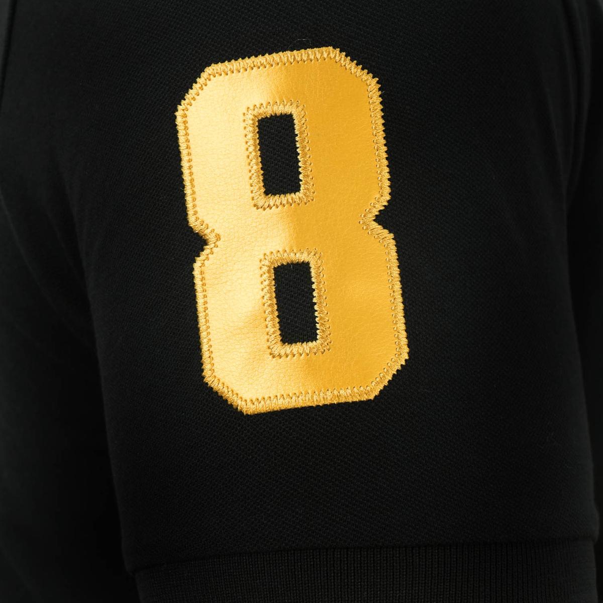 Men's 3D Lion Polo: Slim Fit, Bold Embroidery, Premium Pique