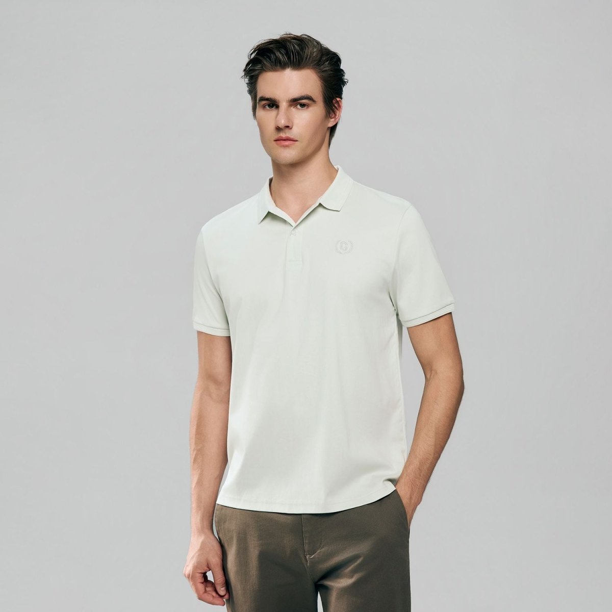 Men Slim Liquid Touch Cotton Polo Shirt