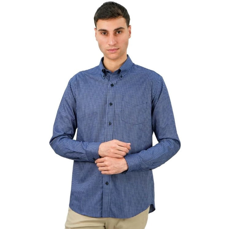 Men's Wrinkle-Free Long Sleeve Cotton Oxford Shirt