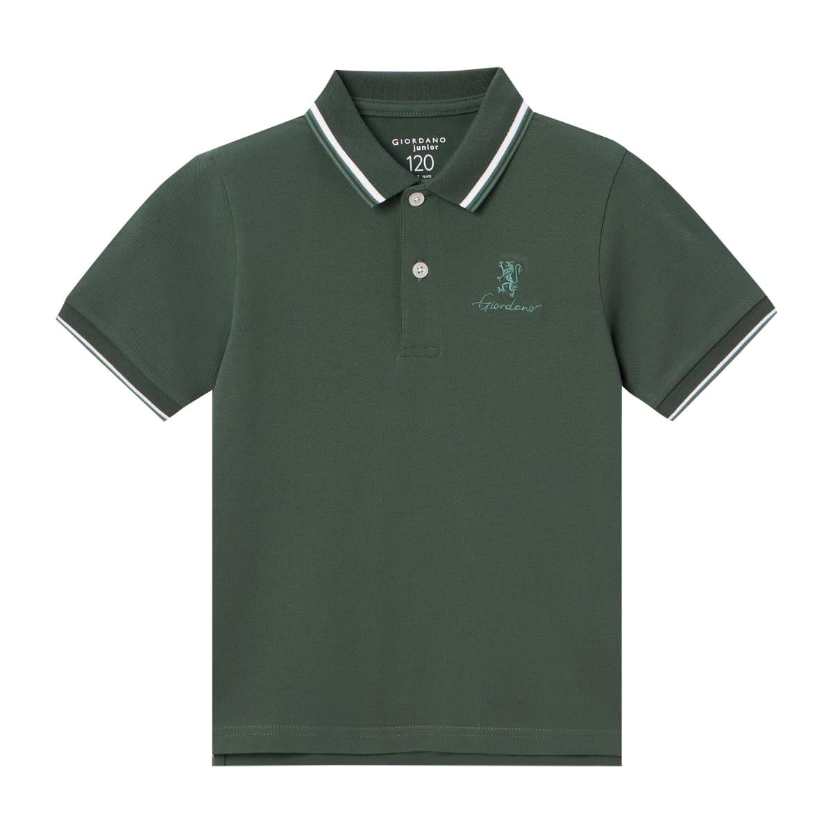 Junior's Slim Fit Cotton Pique Signature Embroidery Polo