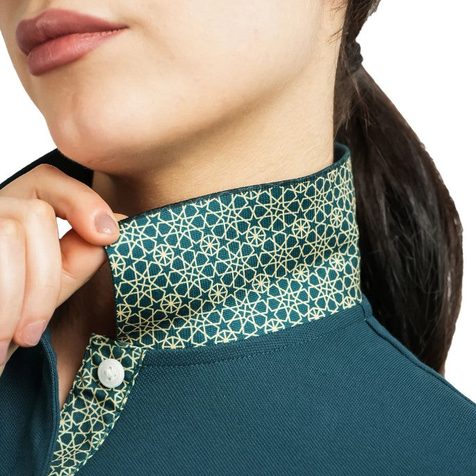 قميص بولو نابليون مطرز بقصّة Slim Fit للنساء