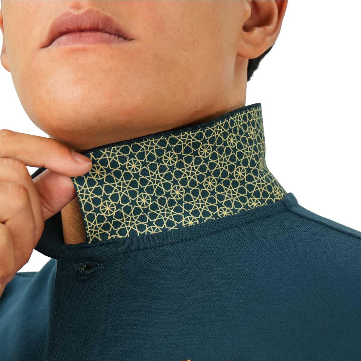 Men's 3D Lion Polo: Slim Fit, Bold Embroidery, Premium Pique