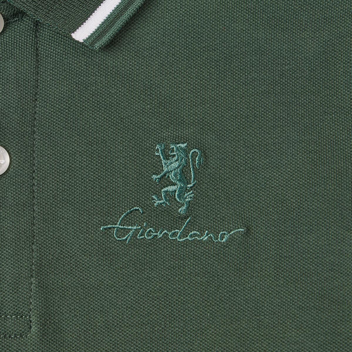 Junior's Slim Fit Cotton Pique Signature Embroidery Polo