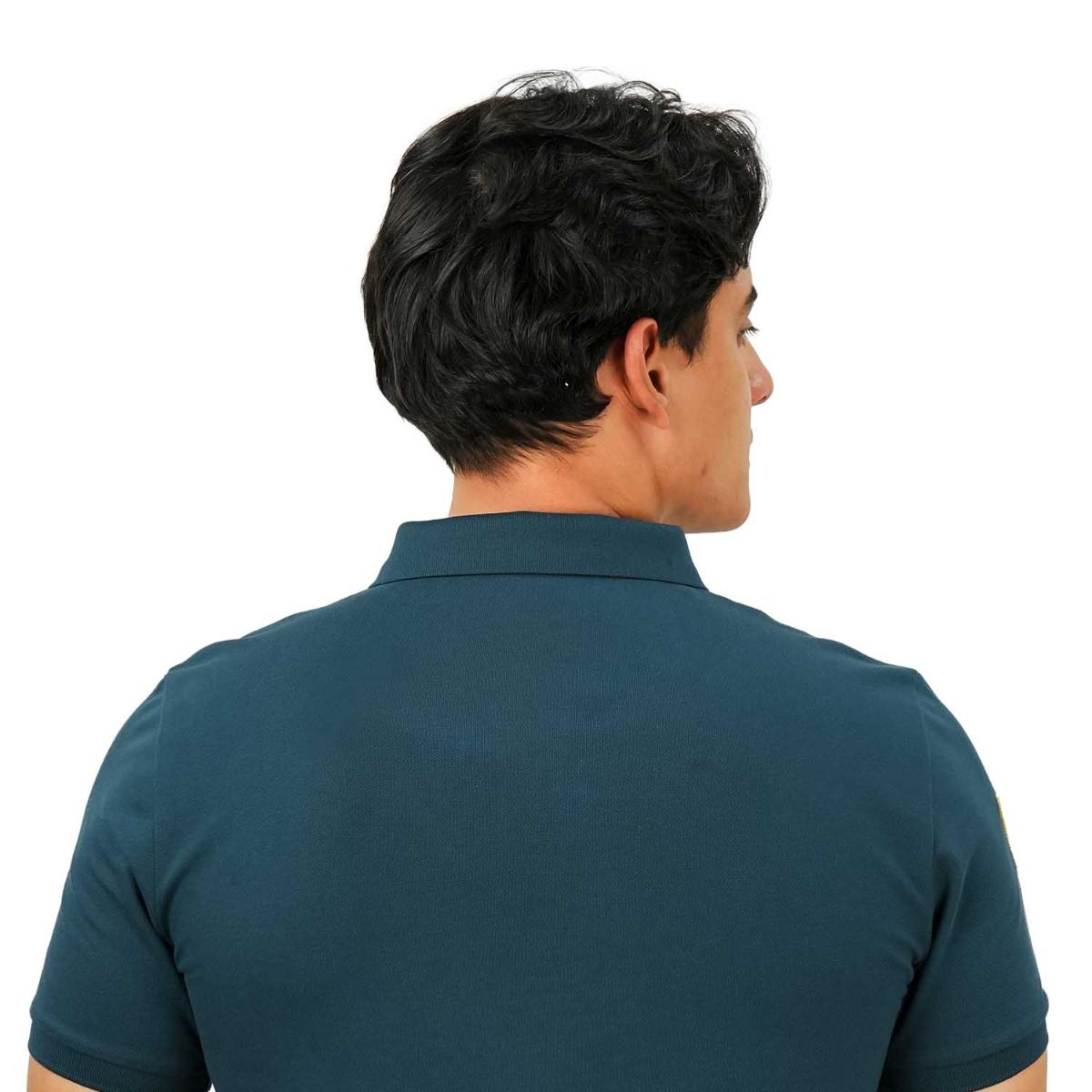 Men's 3D Lion Polo: Slim Fit, Bold Embroidery, Premium Pique