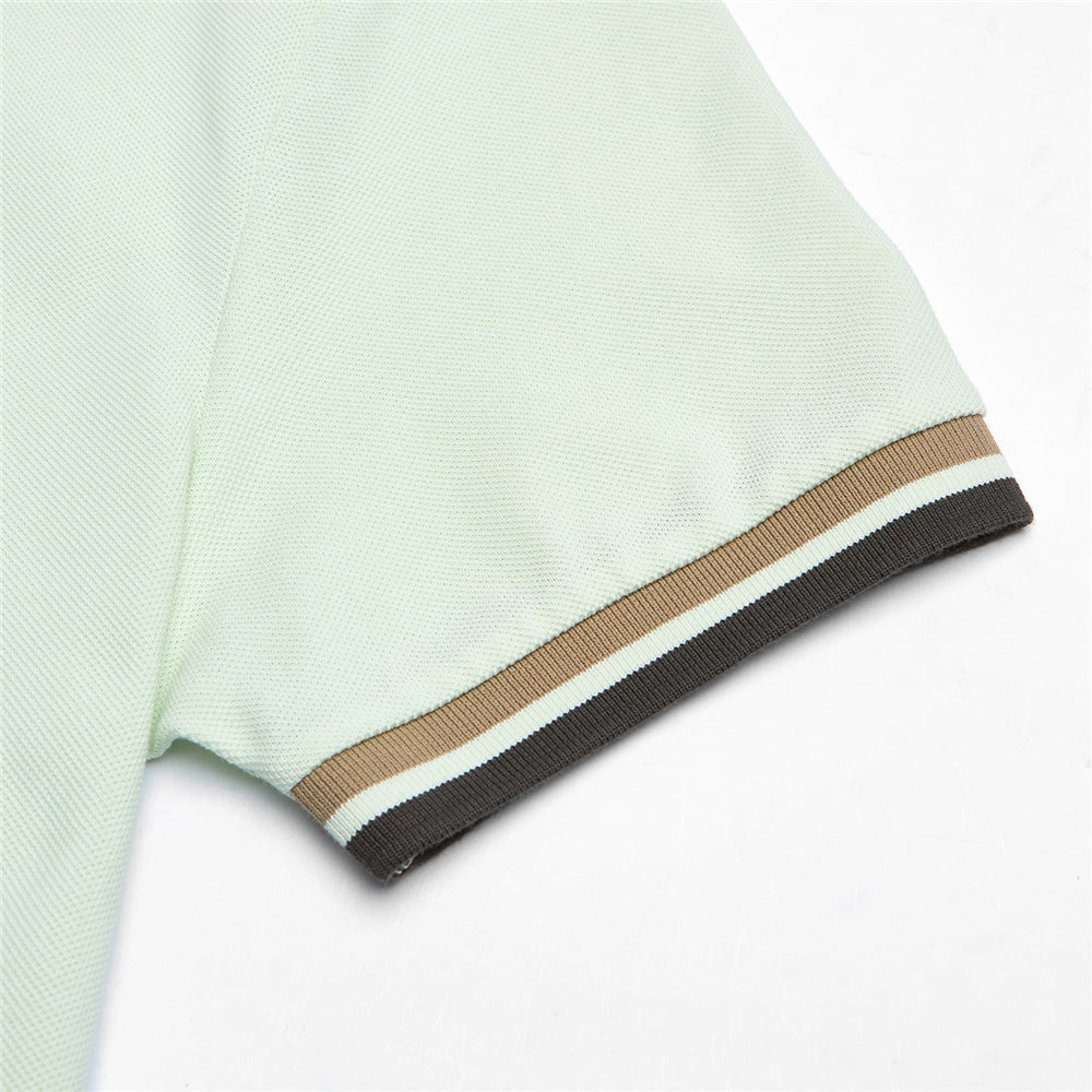 Men's Cotton Slim Performance Polo With Small Lion Embroidery