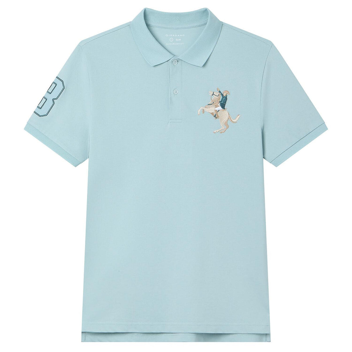 Men’s Slim Fit Napoleon Embroidery Lycra Pique Polo