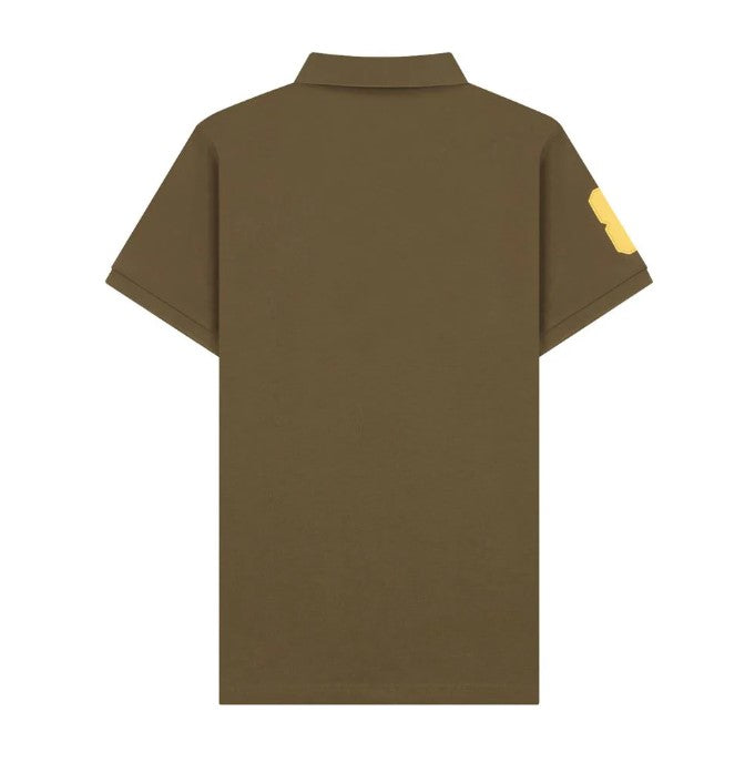 Men's 3D Lion Polo: Slim Fit, Bold Embroidery, Premium Pique