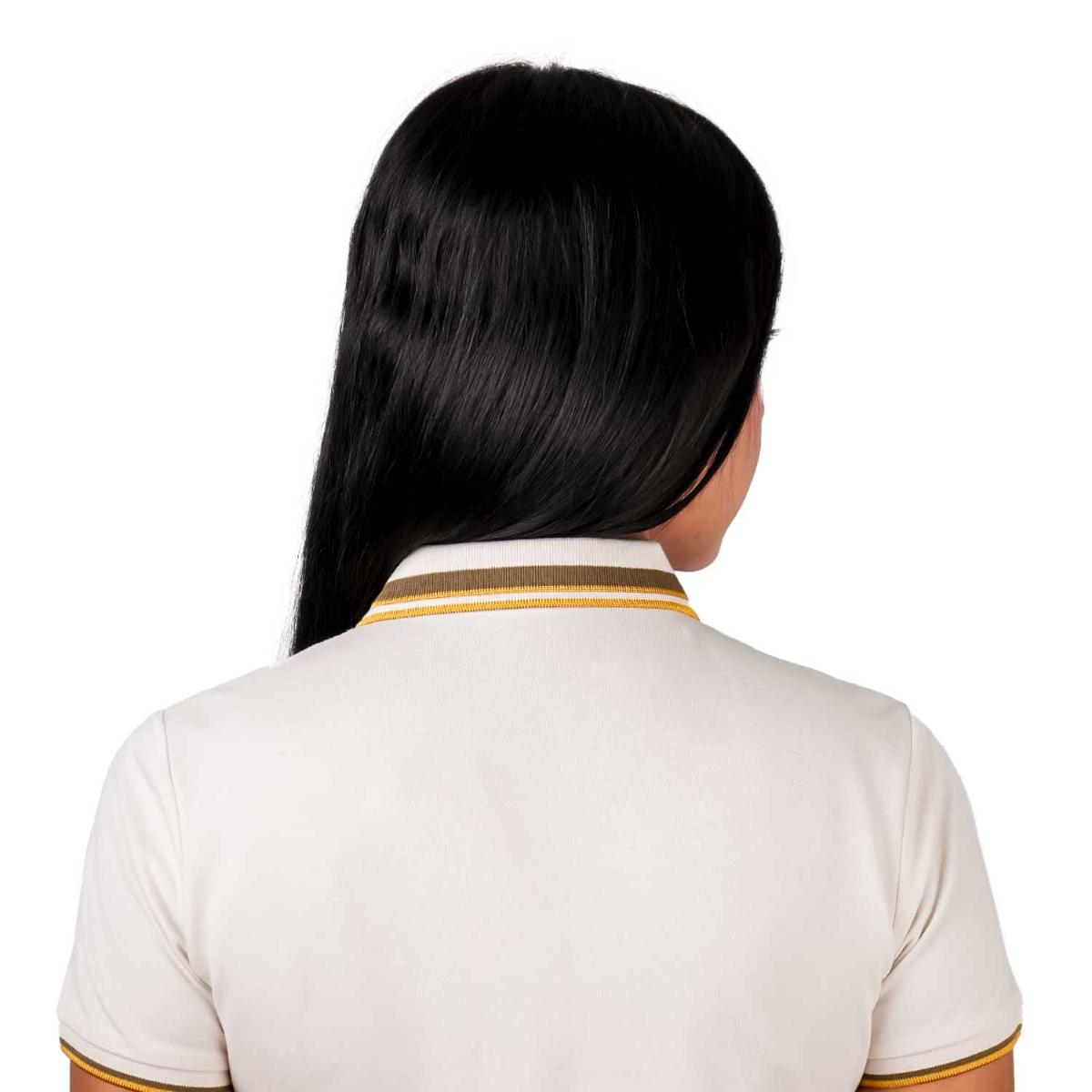 قميص بولو نسائي كلاسيكي من القطن بيكيه - قصة ضيقة، تفاصيل مطرزة