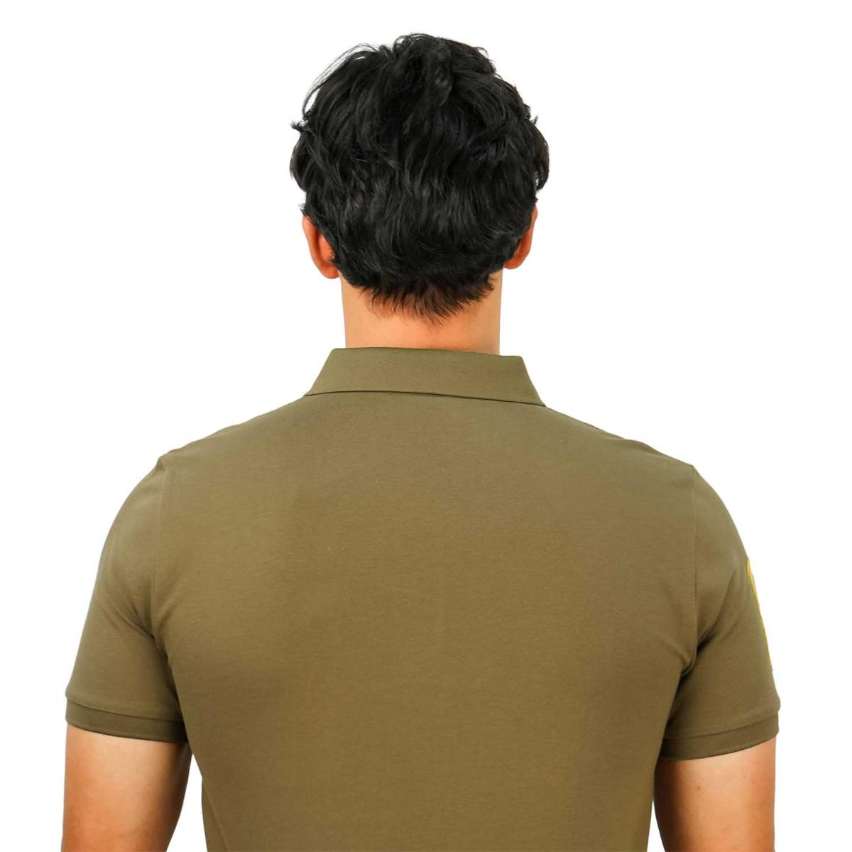 Men's Slim Fit Cotton Short Sleeve Napoleon Polo