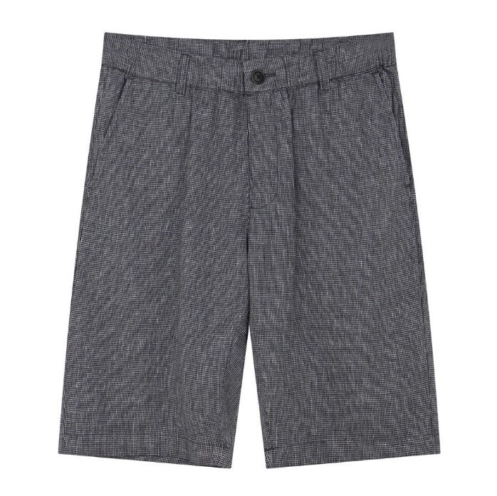 Men's Shorts Linnen/Cotton Plan Wave Low Rise Slim Triple Elastic Wrest Bermuda