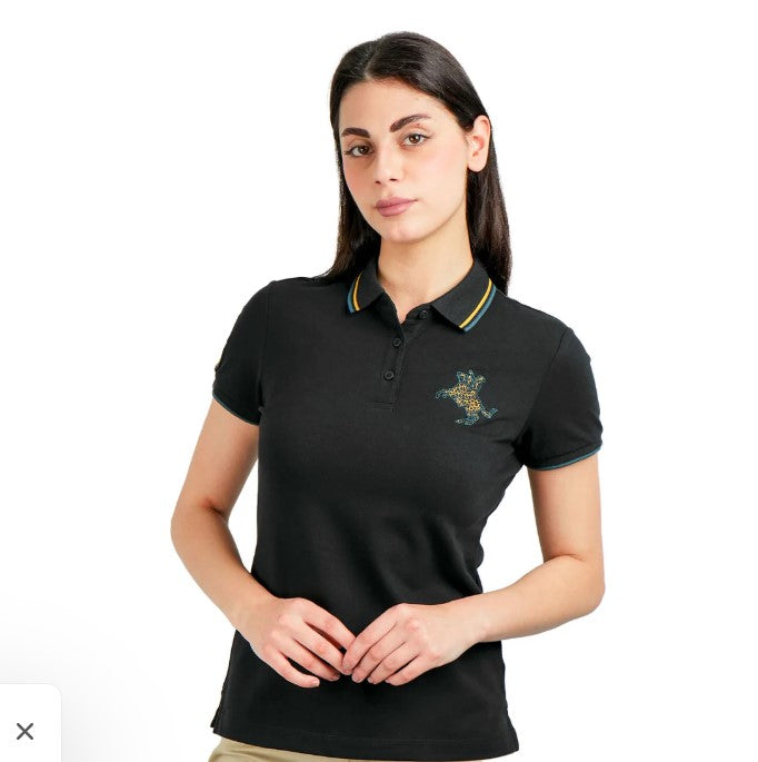 قميص بولو نابليون مطرز بقصّة Slim Fit للنساء