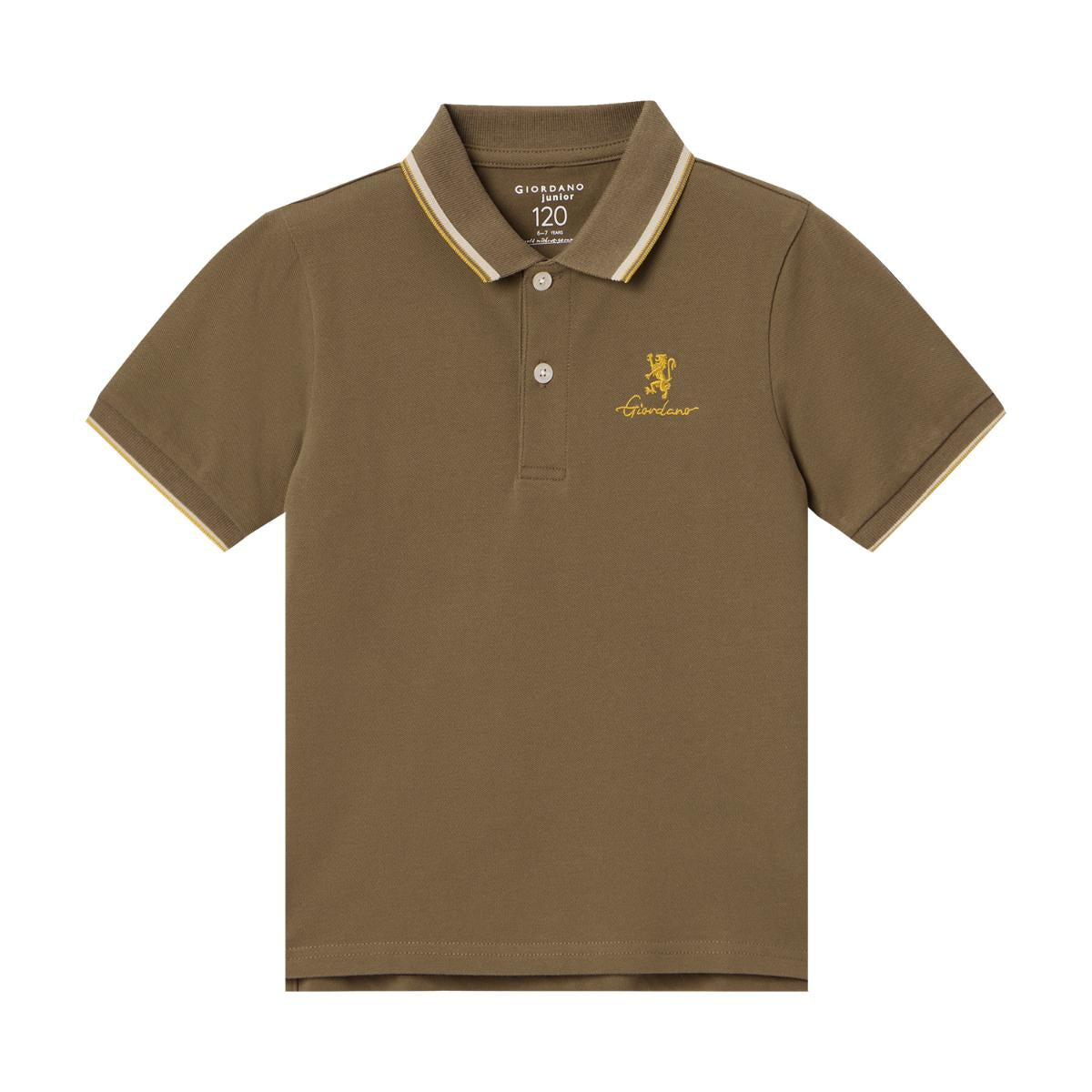 Junior's Slim Fit Cotton Pique Signature Embroidery Polo