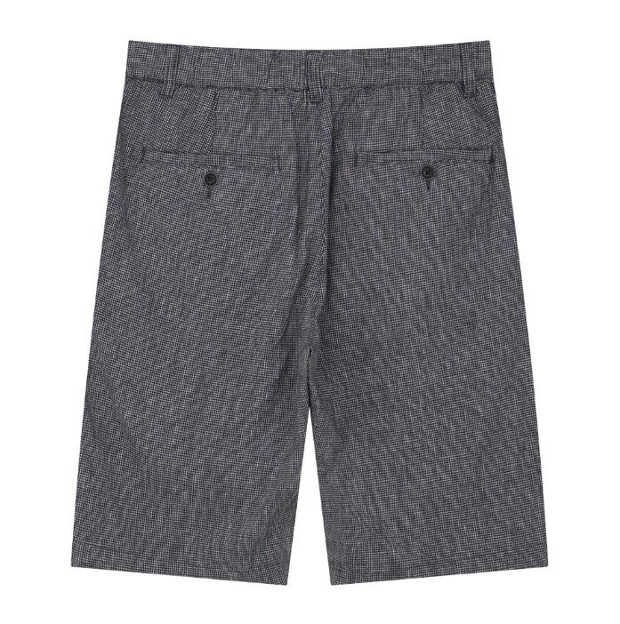 Men's Shorts Linnen/Cotton Plan Wave Low Rise Slim Triple Elastic Wrest Bermuda