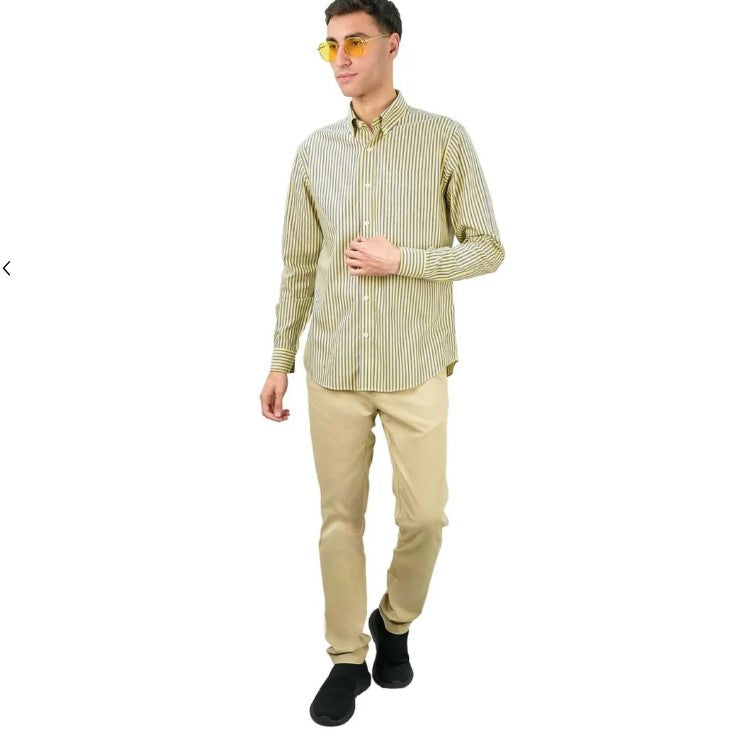 Men's Wrinkle-Free Long Sleeve Cotton Oxford Shirt