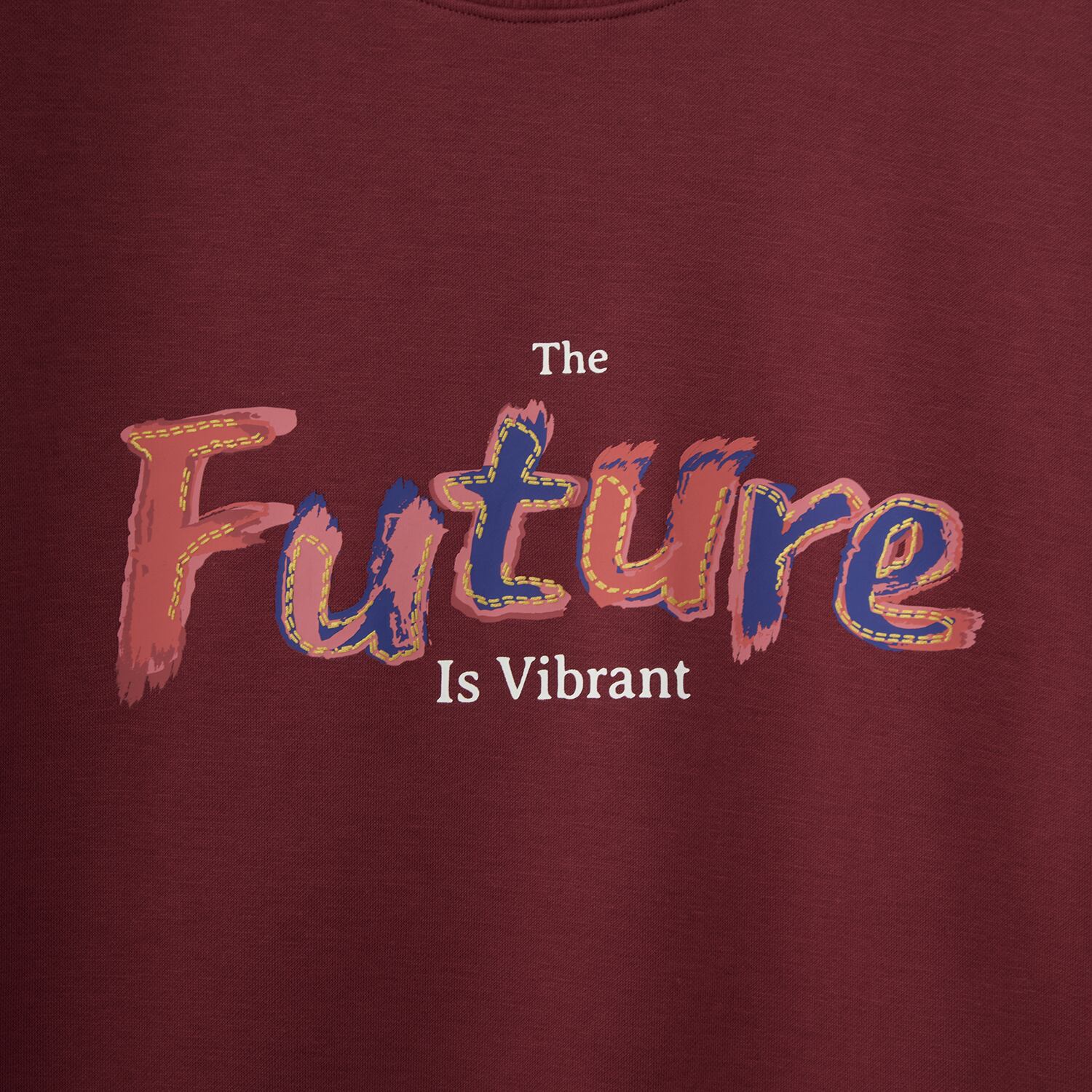 CTN/PLYSTR FRNCH TRY CRW NCK LS RLX PRNT  PRNT PLV