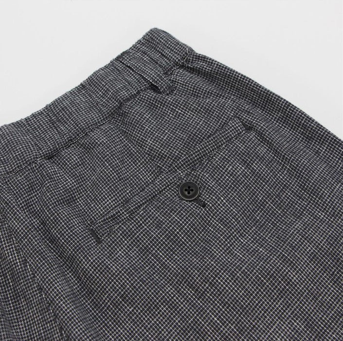 Men's Shorts Linnen/Cotton Plan Wave Low Rise Slim Triple Elastic Wrest Bermuda