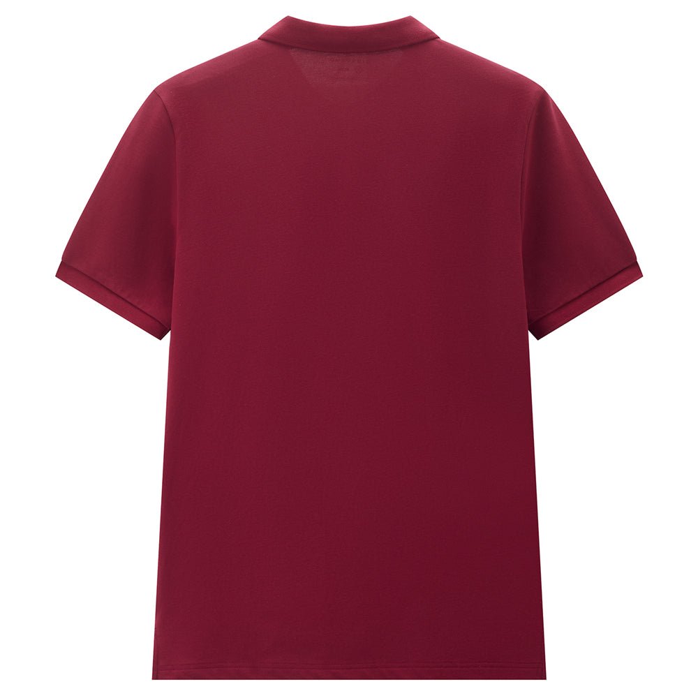 Men's Slim Fit Small Lion Zipper Polo