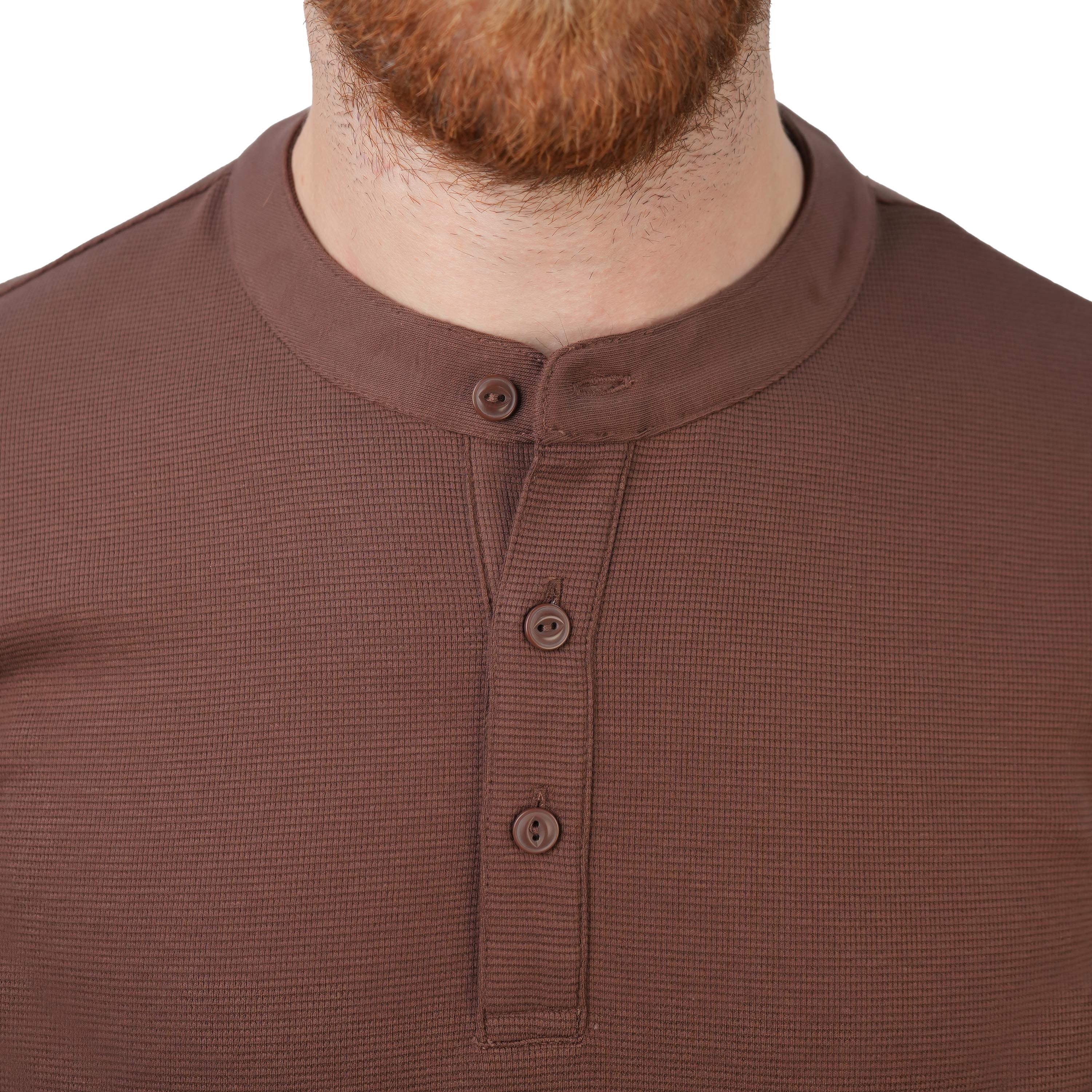 Men's Long Sleeve Stretch Waffle Henley Tee