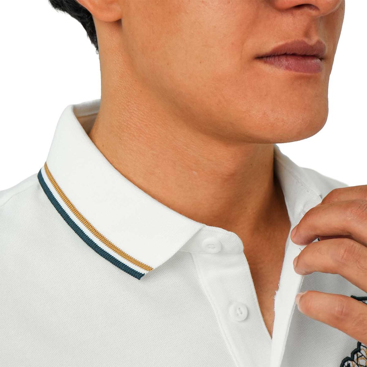 Men's Slim Fit Cotton Short Sleeve Napoleon Polo