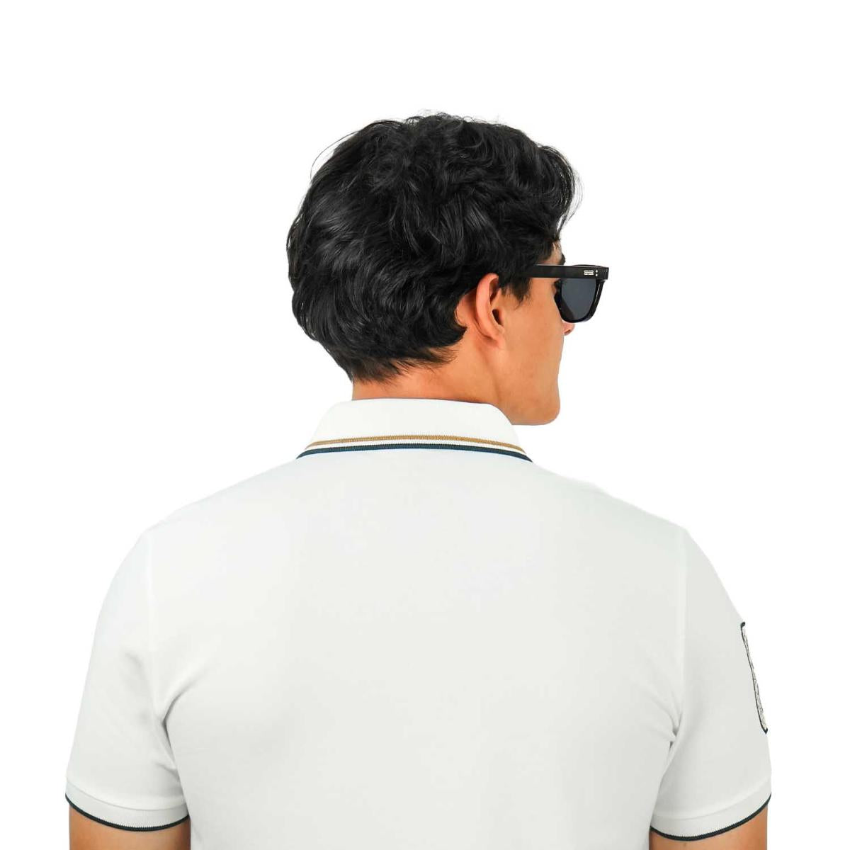 Men's Slim Fit Cotton Short Sleeve Napoleon Polo