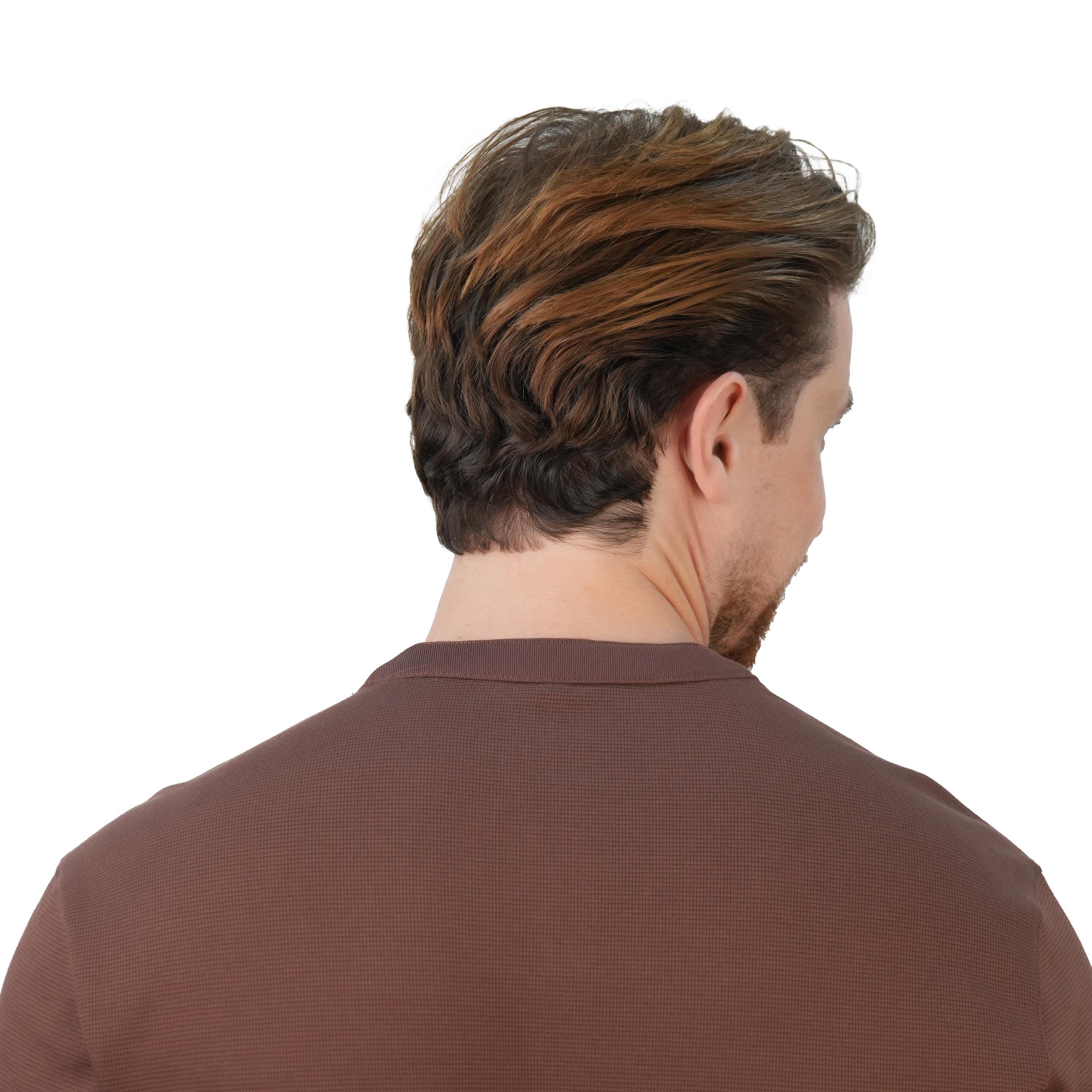 Men's Long Sleeve Stretch Waffle Henley Tee