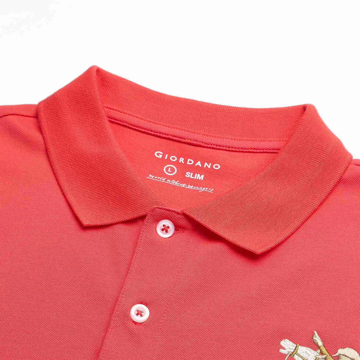 Men’s Slim Fit Napoleon Embroidery Lycra Pique Polo