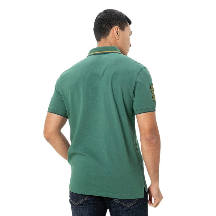 Men's Slim Fit Cotton Short Sleeve Napoleon Polo