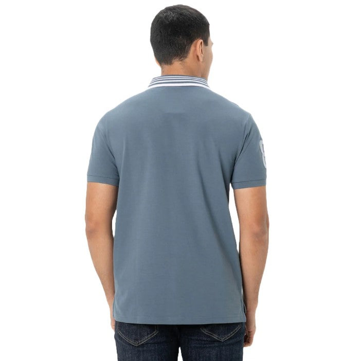 Men's 3D Lion Polo: Slim Fit, Bold Embroidery, Premium Pique