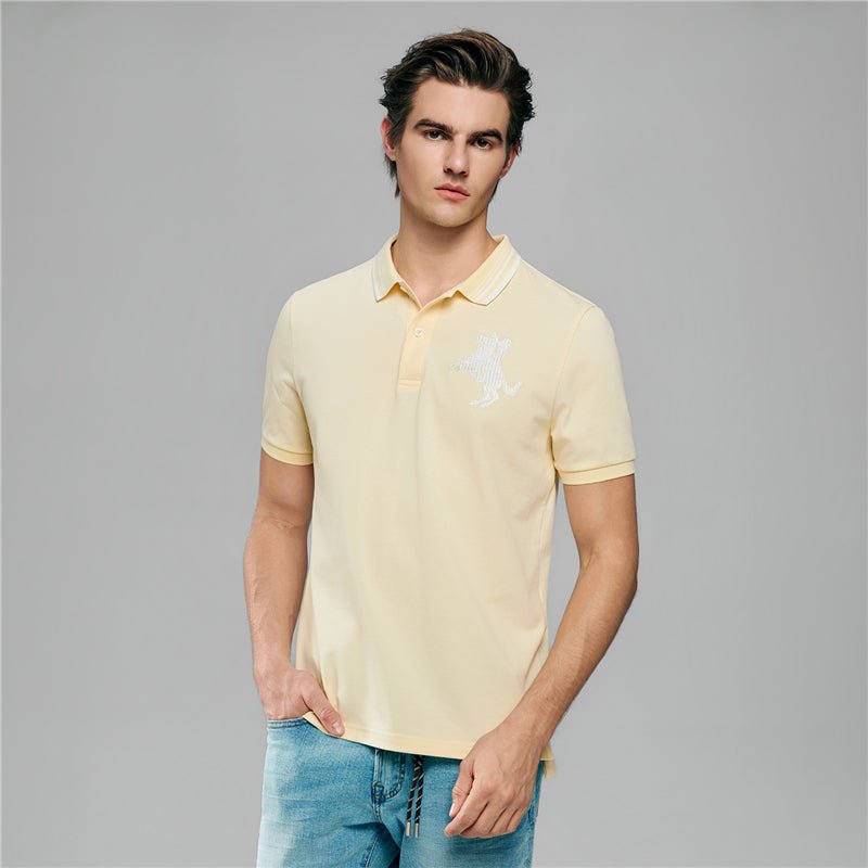 Men's Slim Cotton Lycra Napoleon Polo