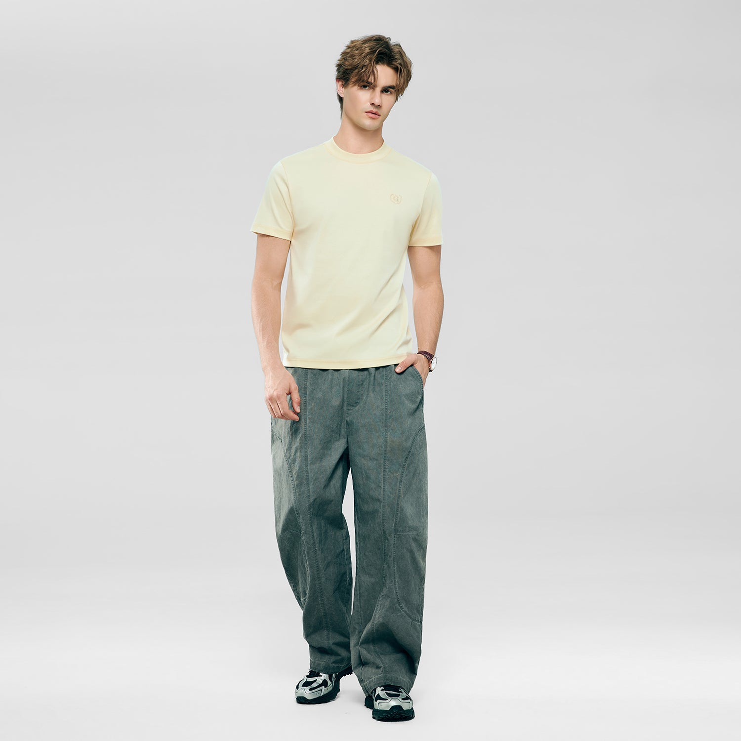Men's Slim Fit Liquid Touch Cotton Crew Neck Tee