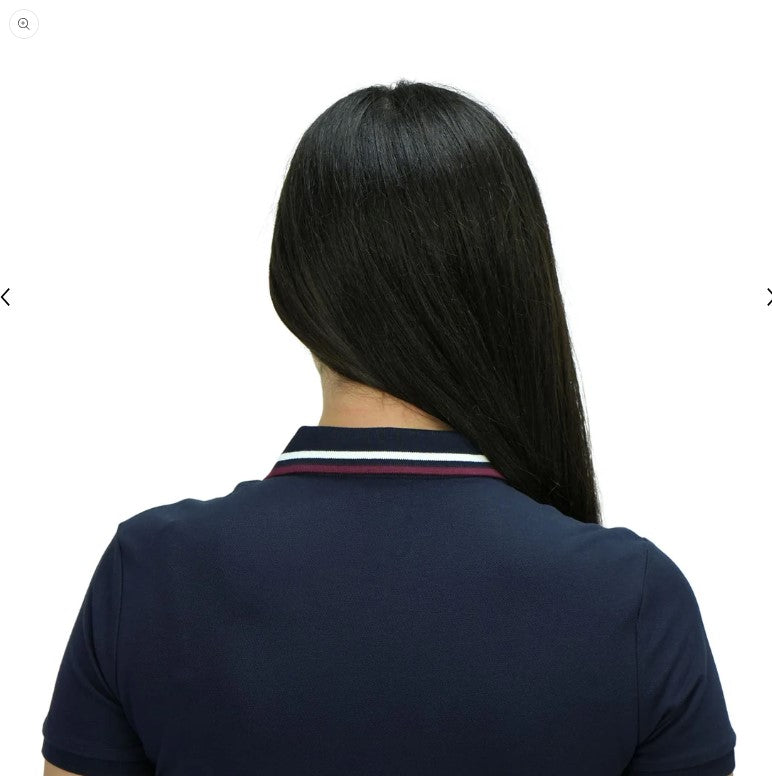 Women Cotton/Lycra Pique Flat Kint Color Short Sleeve Classic Slim Emborders