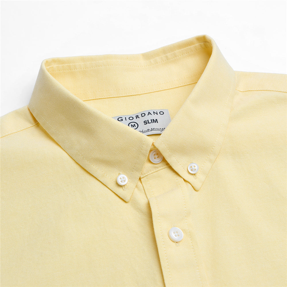 Men's Cotton Slim Oxford Shirt With Embroidery
