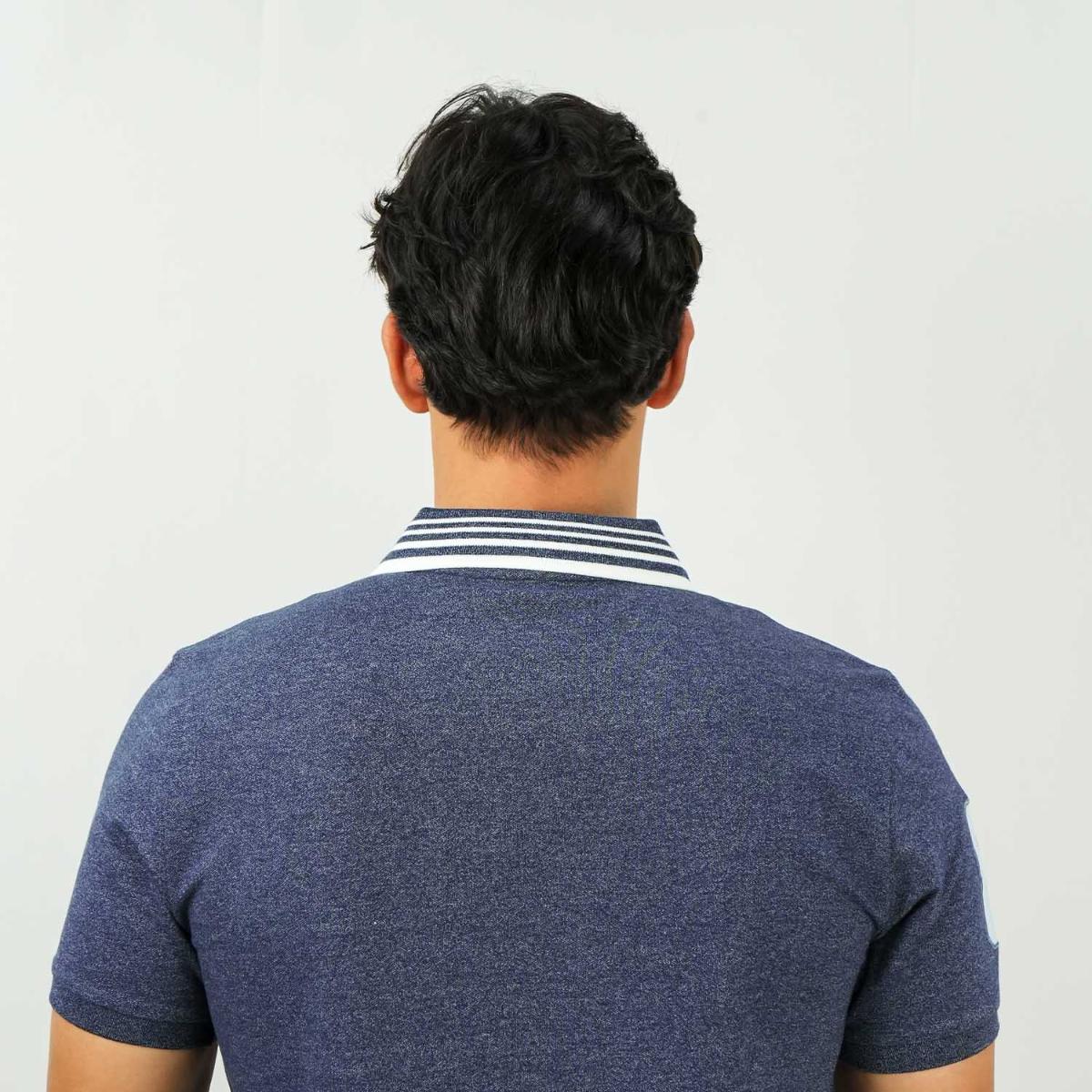 Men's 3D Lion Polo: Slim Fit, Bold Embroidery, Premium Pique