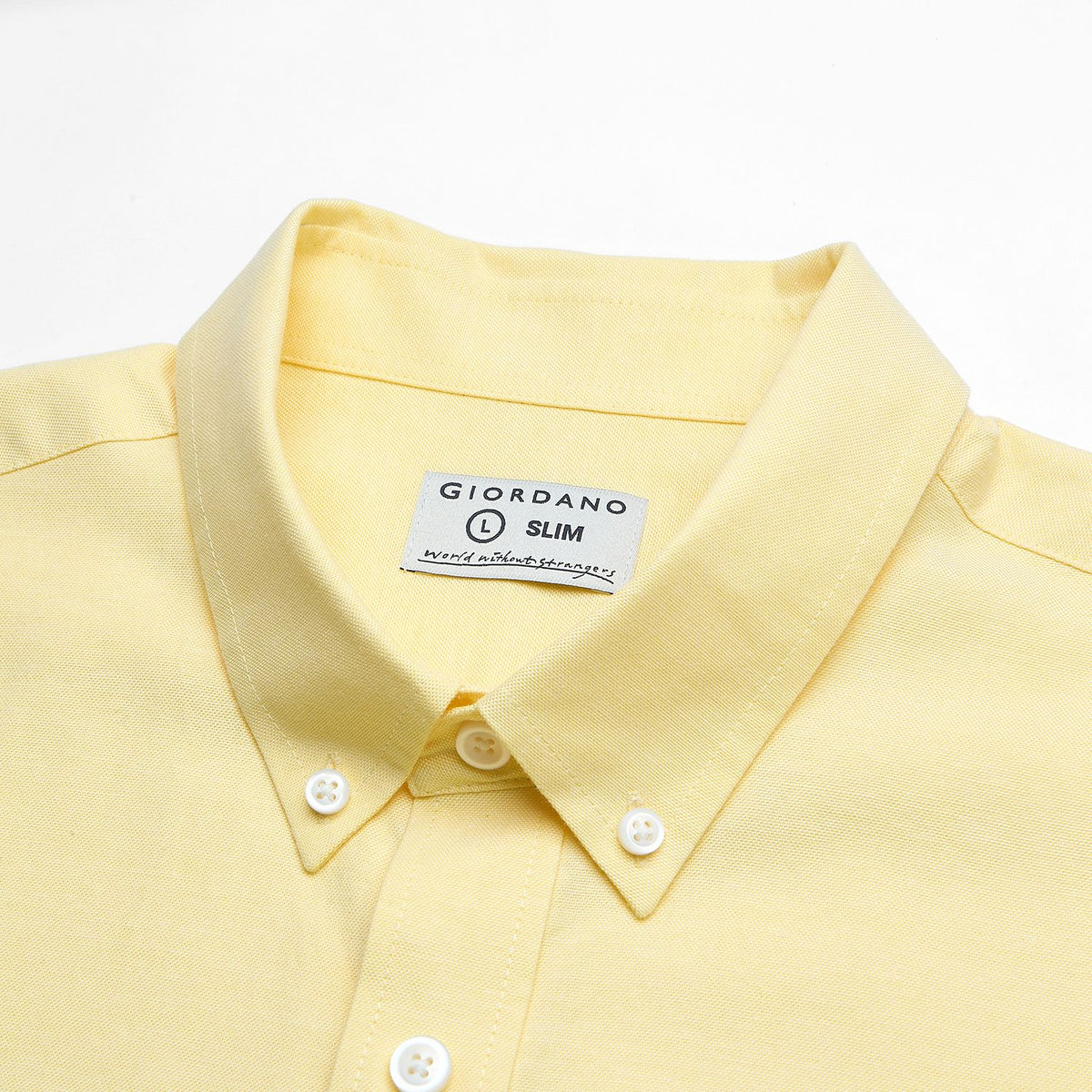 Men's Cotton Oxford Slim Fit Short-Sleeve Shirt with Embroidery