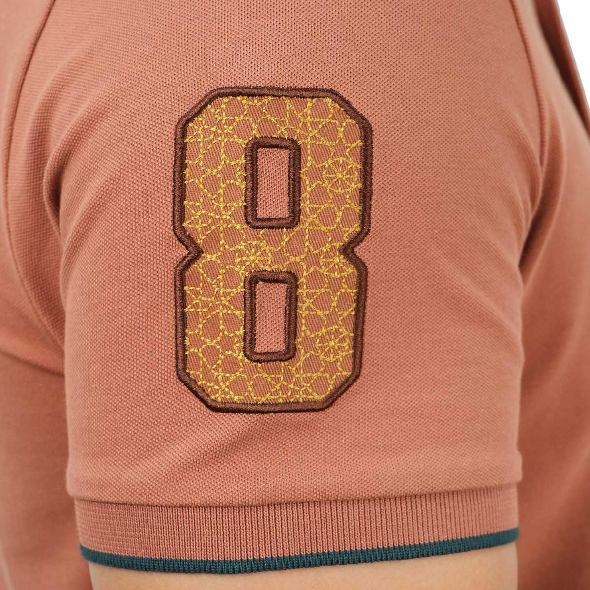 Men's Slim Fit Cotton Short Sleeve Napoleon Polo