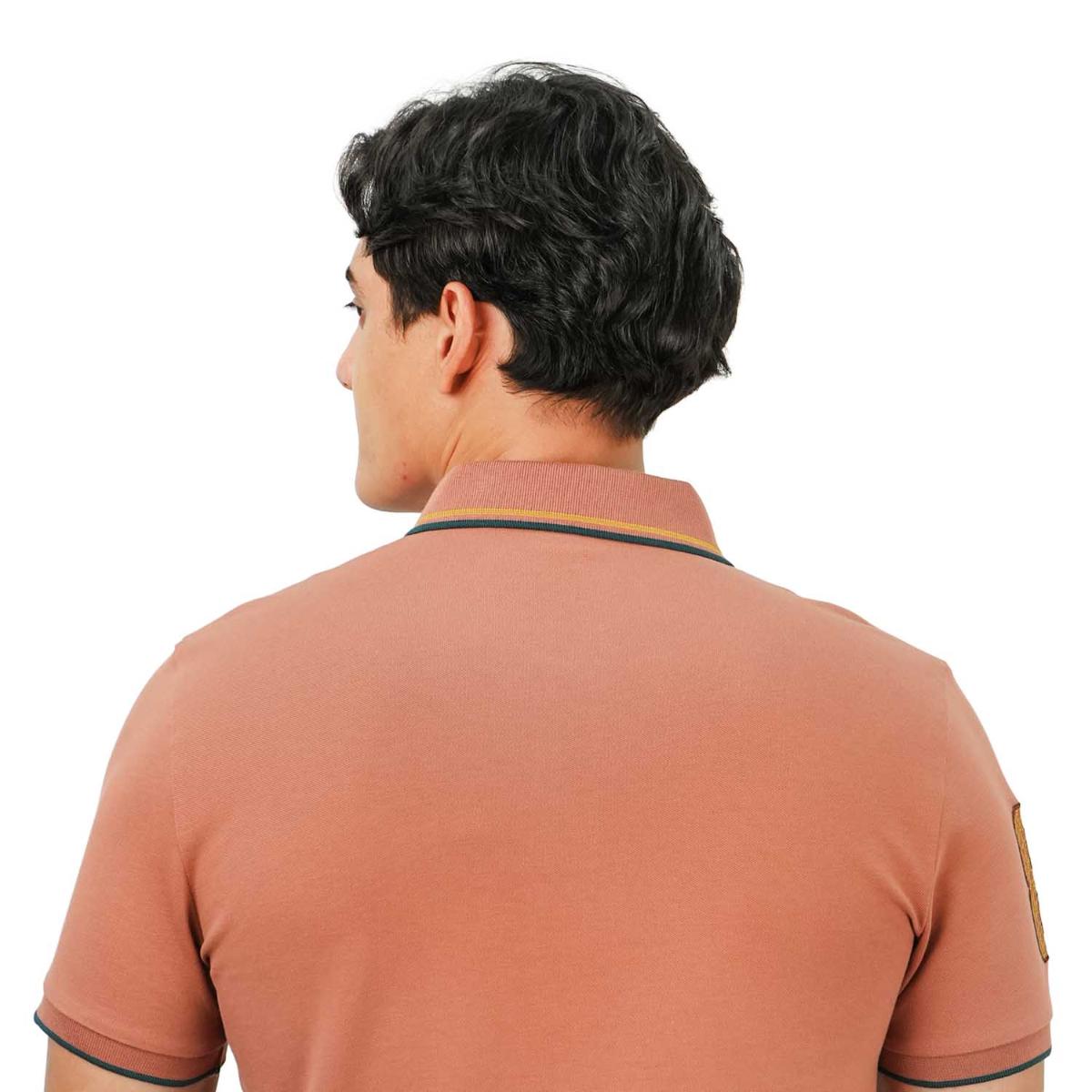 Men's Slim Fit Cotton Short Sleeve Napoleon Polo