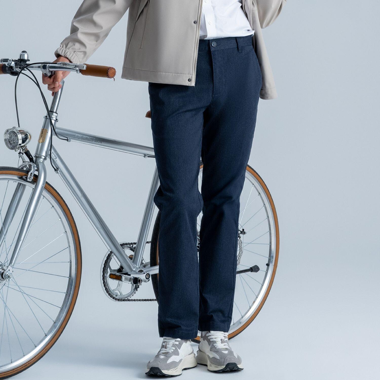 Men’s Low Rise Slim Tapered Cotton Stretch Twill Khakis