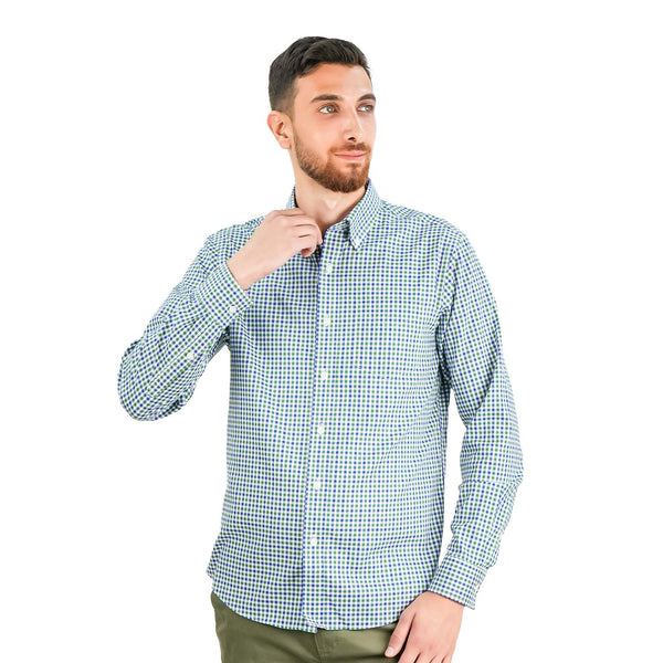 Men's Wrinkle-Free Long Sleeve Cotton Oxford Shirt
