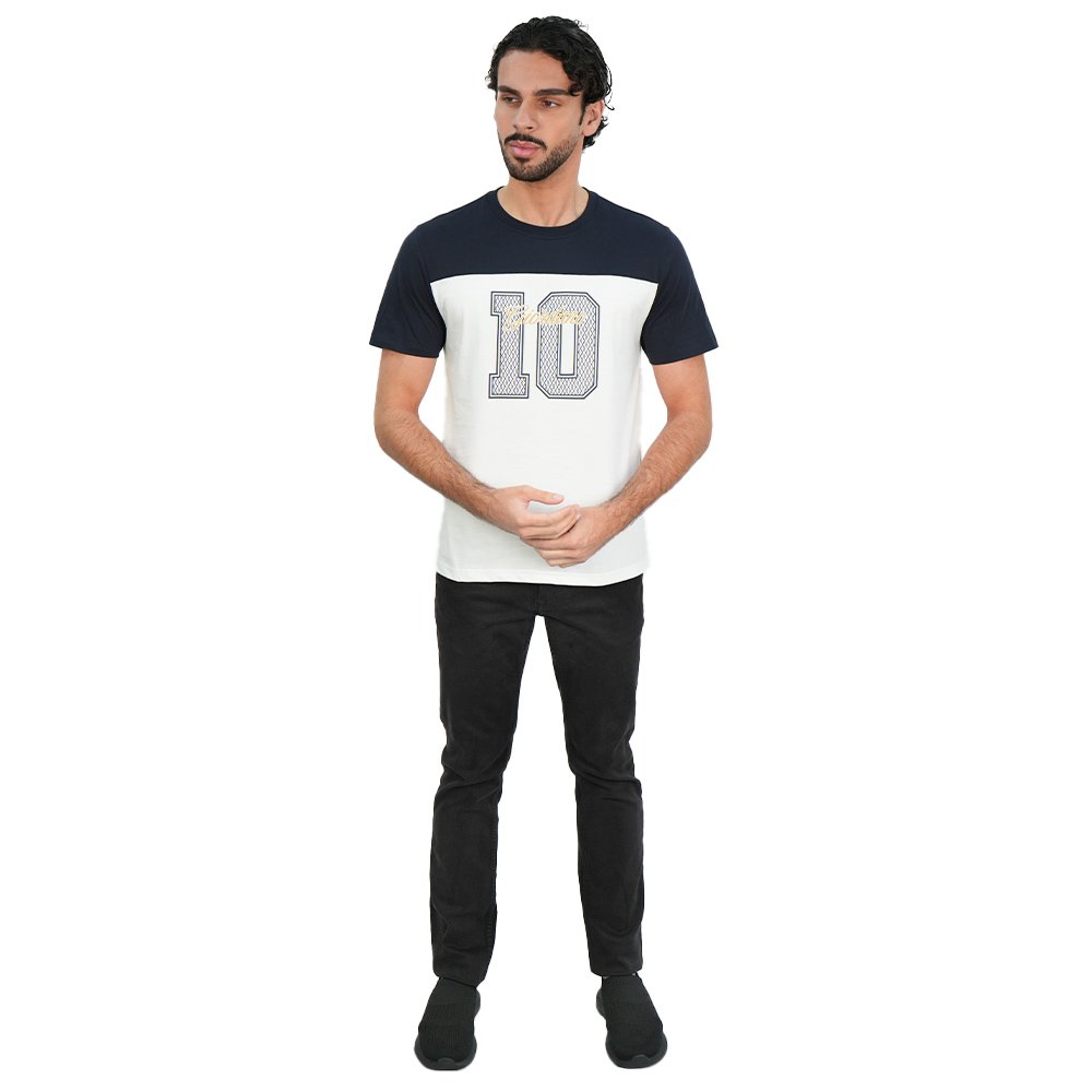 Men's Slim Cotton Varsity Number Print Tee