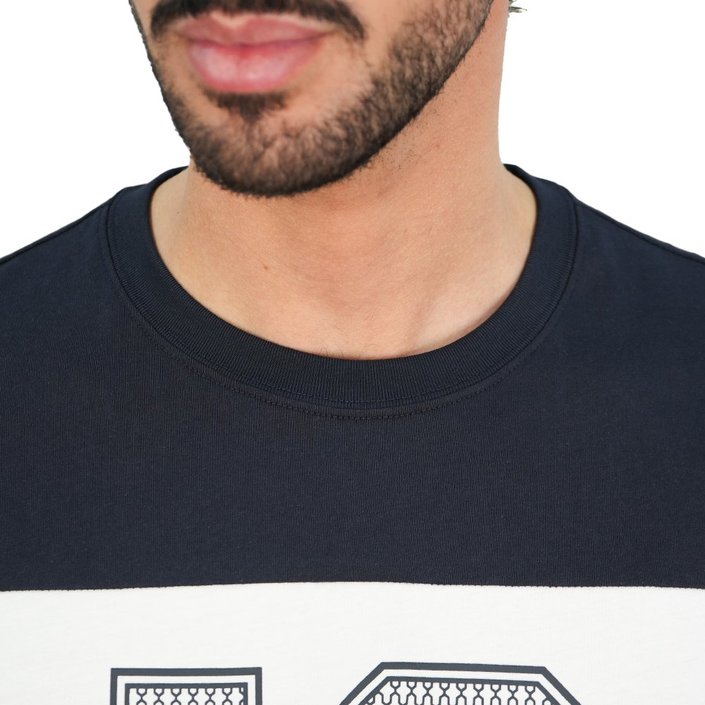 Men's Slim Cotton Varsity Number Print Tee