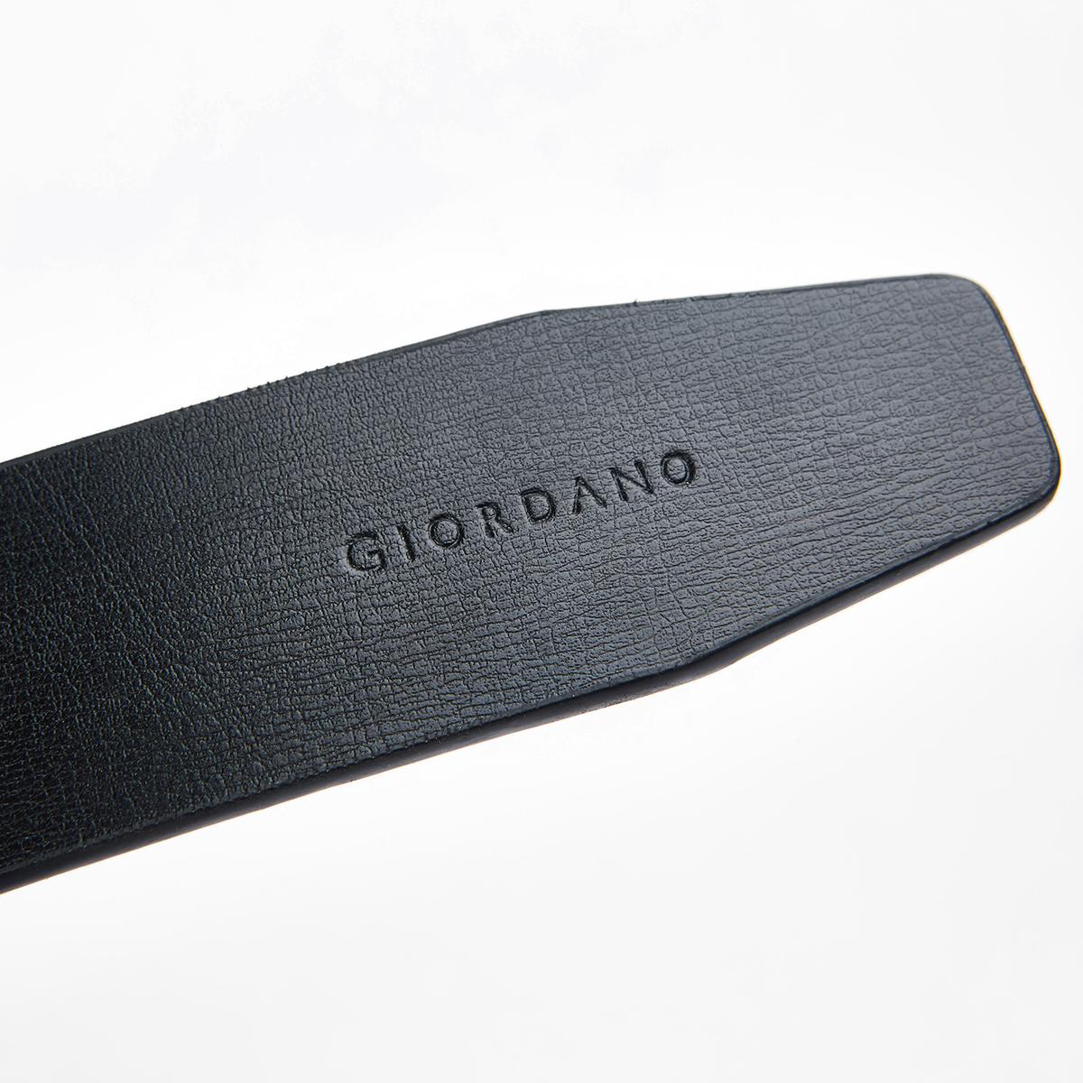 Leather Belt with Reversible Buckle